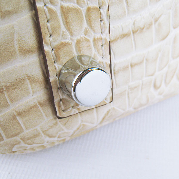 Replica Hermes Birkin 30CM Crocodile Head Veins Bag Cream 6088 On Sale - Click Image to Close